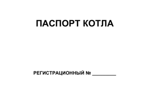 Паспорт парового котла